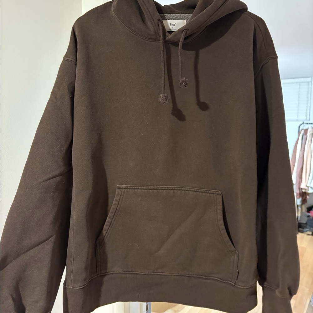 TNA rich mocha Brown boyfriend hoodie